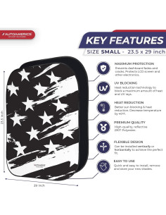Protector Solar Plegable Autoamerics 2 Piezas Bandera EE. UU. 2