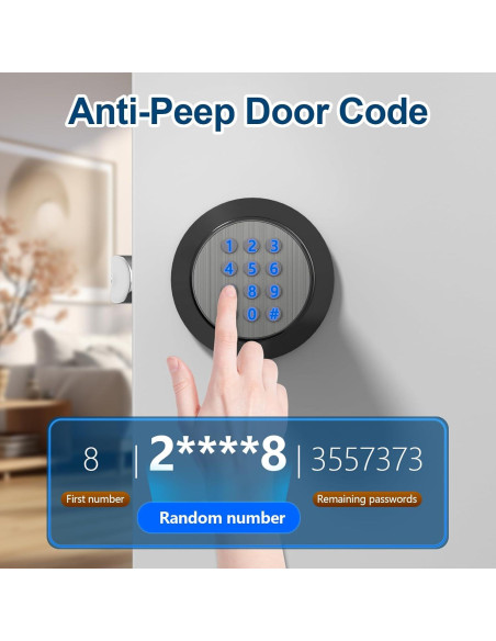 Cerradura Digital FITNATE Manija de Puerta con Teclado Negra