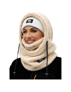 Balaclava de Forro Polar Unisex a Prueba de Viento Beige