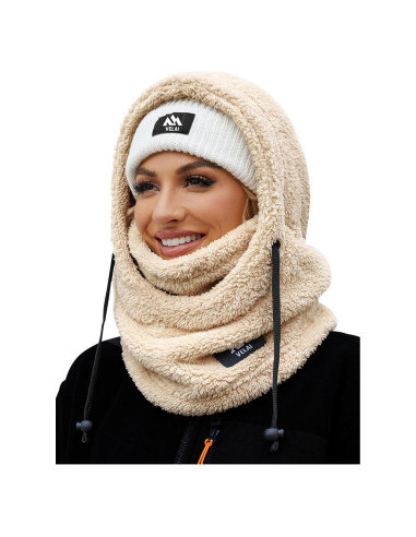 Balaclava de Forro Polar Unisex a Prueba de Viento Beige