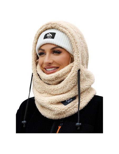 Balaclava de Forro Polar Unisex a Prueba de Viento Beige