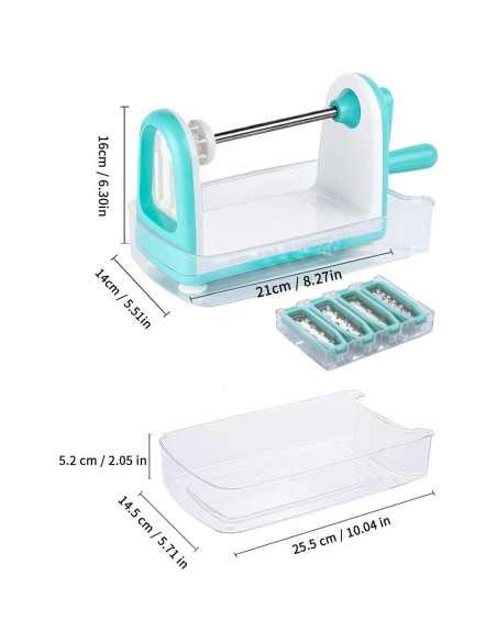 Cortador de Fideos de Verdura Ourokhome - 5 Cuchillas Manual