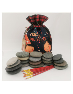 20 Rocas Planas Suaves para Pintar 5-7.6 cm - Manualidades