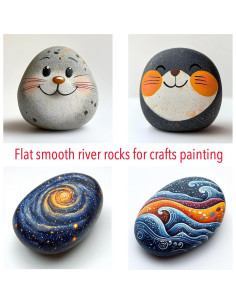 20 Rocas Planas Suaves para Pintar 5-7.6 cm - Manualidades 2