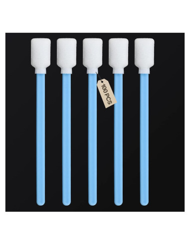 100 Bastones de Limpieza de Espuma Sin Pelusa CongGongGo