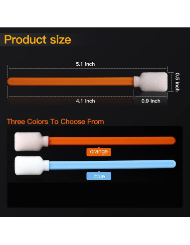 100 Bastones de Limpieza de Espuma Sin Pelusa CongGongGo