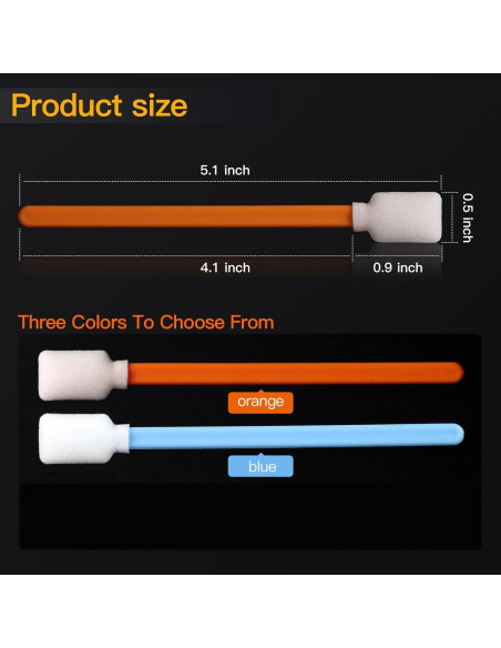 100 Bastones de Limpieza de Espuma Sin Pelusa CongGongGo