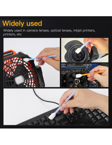 100 Bastones de Limpieza de Espuma Sin Pelusa CongGongGo