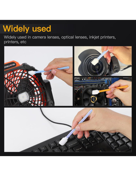 100 Bastones de Limpieza de Espuma Sin Pelusa CongGongGo