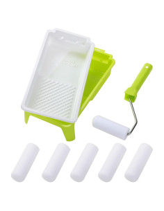 Kit Mini Rodillo de Pintura KUPOO 10.16 cm con Bandeja y Recambios