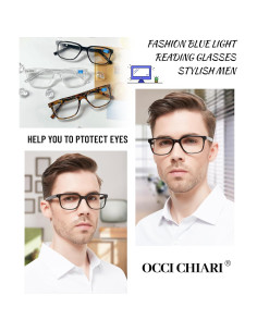 Gafas de lectura OCCI CHIARI 1.0x bloqueadoras luz azul para hombres 2