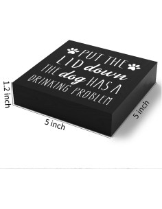 Cartel de Madera Decorativo Woght 12.7x12.7 cm Ecológico 2