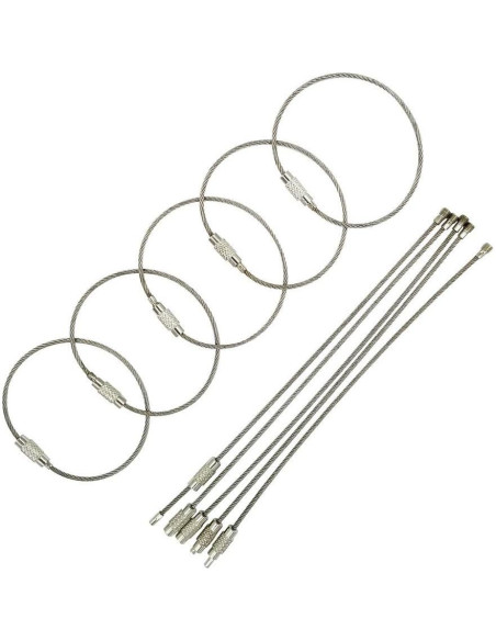 5 Asas de Etiqueta de Equipaje Acero Inoxidable Ovener 15.24 cm