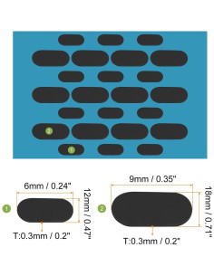Cubierta de Webcam MECCANIXITY 0.3mm Negra 24 Paquete 2