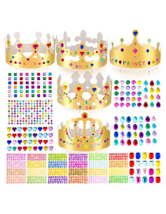 Kit de Coronas de Papel Doradas para Cumpleaños - 15 Piezas
