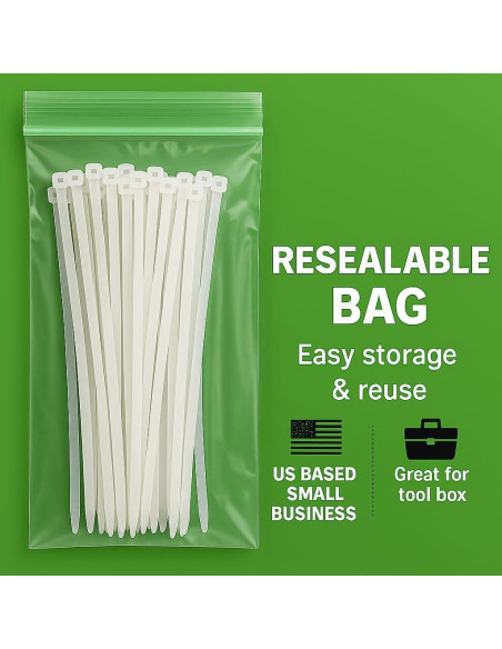 Bridas Transparentes Nirah 10 cm - 100 Piezas, 8.16 kg Resistencia