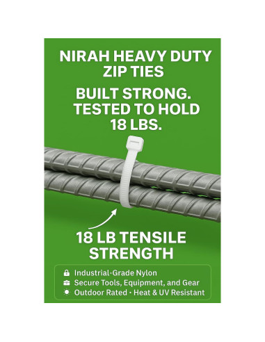 Bridas Transparentes Nirah 10 cm - 100 Piezas, 8.16 kg Resistencia