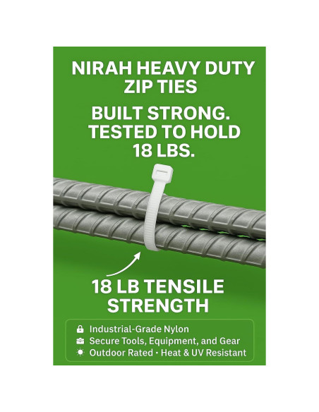 Bridas Transparentes Nirah 10 cm - 100 Piezas, 8.16 kg Resistencia