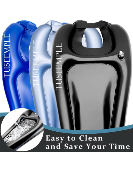 Tazón de Champú Portátil Tuseemple Negro 63.5cm para Lavado