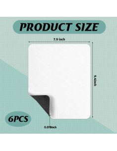 6 Almohadillas de Ratón GCTWFYK para Sublimación 20x24cm 2