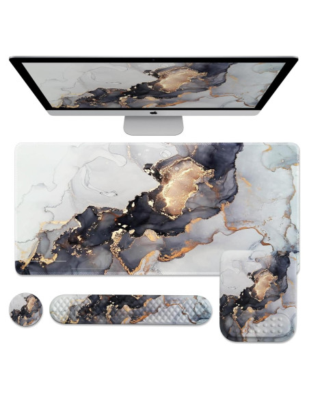 Set de Alfombrillas Ergonómicas iCasso 4 en 1 Mármol Gris