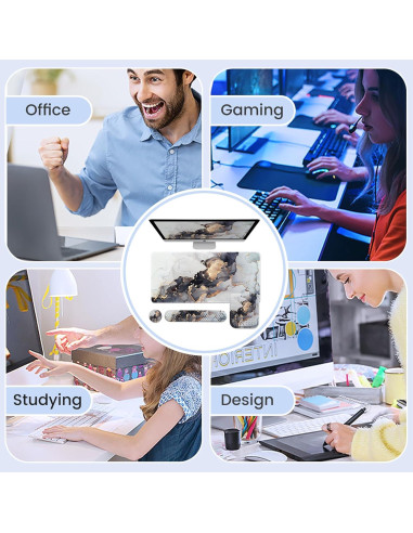 Set de Alfombrillas Ergonómicas iCasso 4 en 1 Mármol Gris