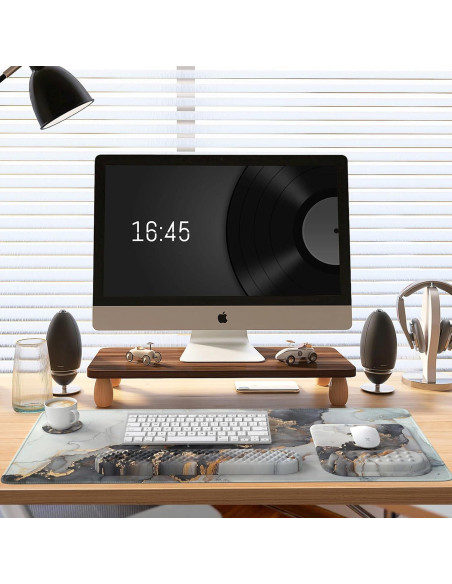 Set de Alfombrillas Ergonómicas iCasso 4 en 1 Mármol Gris