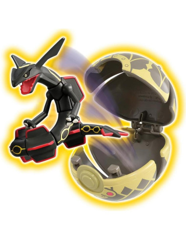 Pokémon Moncolle Rayquaza Negro con Pokébola Antigua