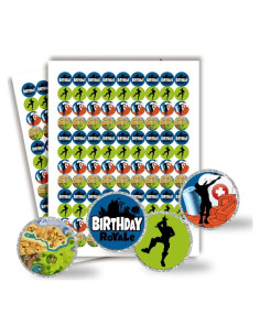 300 Etiquetas de Pegatinas de Besos Amanda Creation 1.9 cm