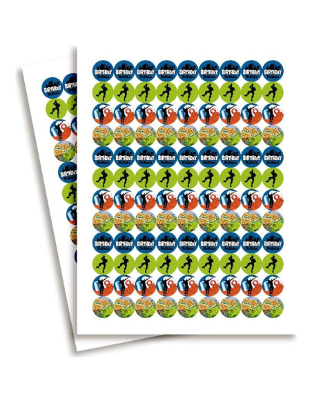 300 Etiquetas de Pegatinas de Besos Amanda Creation 1.9 cm