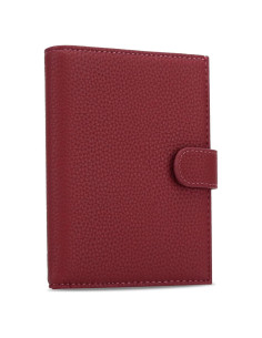 Funda de Pasaporte RFID DOB SECHS Cuero Rojo Delgado 10.5x14cm