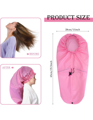 Gorros de Ducha Grandes para Mujeres - 2 PCS Impermeables