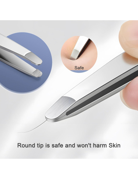 Set de Pinzas de Cejas BAILALIBO 5 Piezas Acero Inoxidable Set de Pinzas de Cejas BAILALIBO 5 Piezas Acero Inoxidable