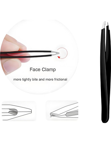 Set de Pinzas de Cejas BAILALIBO 5 Piezas Acero Inoxidable