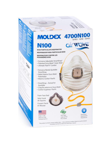 Respirador desechable Moldex 4700N100 N100 Mediano/Grande
