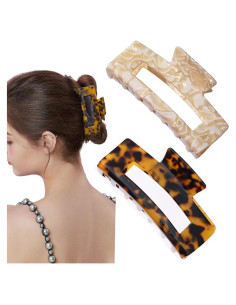 Paquete de 2 Clips de Garra para Cabello Concha de Tortuga