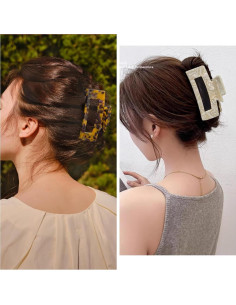 Paquete de 2 Clips de Garra para Cabello Concha de Tortuga 2