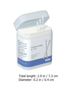 Bastones de Algodón para Bebés Kisangel 200 Pcs Limpiadores 2