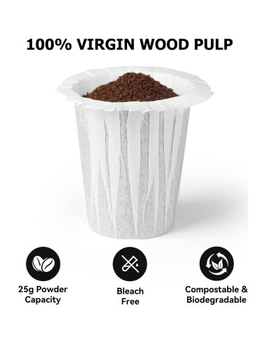 Filtros de café desechables Fanativita para K-Carafe 100 unidades