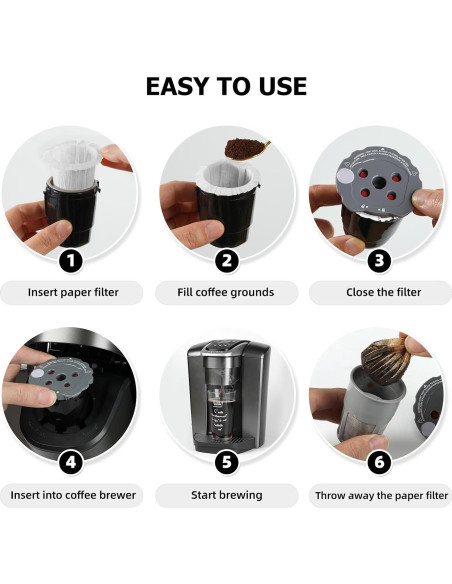 Filtros de café desechables Fanativita para K-Carafe 100 unidades