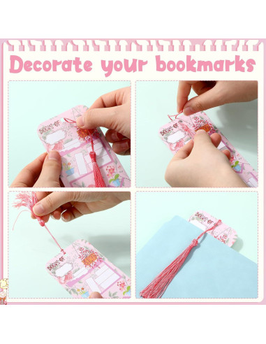 100 Marcadores de Libros Spakon con Borlas Multicolor 18x6.5cm