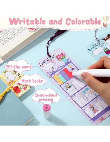 100 Marcadores de Libros Spakon con Borlas Multicolor 18x6.5cm