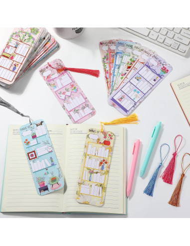 100 Marcadores de Libros Spakon con Borlas Multicolor 18x6.5cm