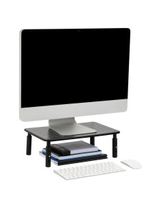 Soporte para Monitor Ajustable Mind Reader, Metal, Negro
