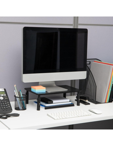 Soporte para Monitor Ajustable Mind Reader, Metal, Negro