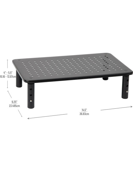 Soporte para Monitor Ajustable Mind Reader, Metal, Negro