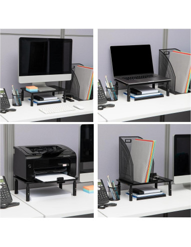 Soporte para Monitor Ajustable Mind Reader, Metal, Negro