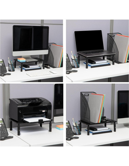 Soporte para Monitor Ajustable Mind Reader, Metal, Negro