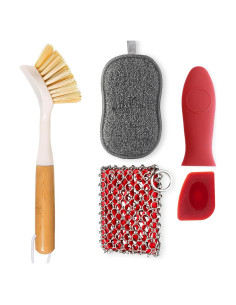 Kit de Limpieza de Cocina TEZZ 5 Piezas Hierro Fundido