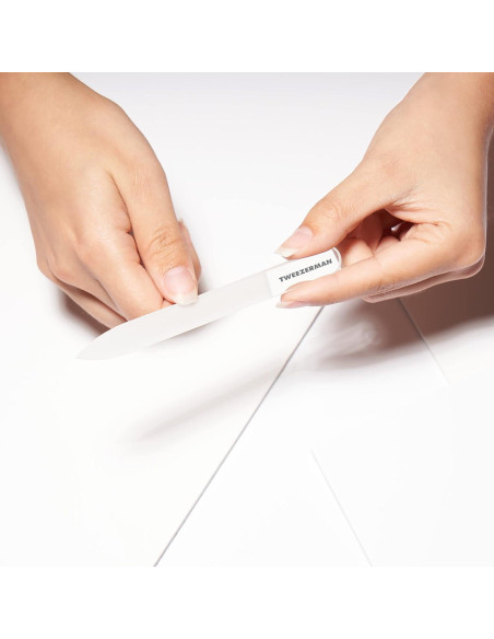 Juego de Manicura de Vidrio Tweezerman - Cortauñas, Lima y Pulidor